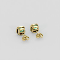 <span>2.21</span>&nbsp;<span class="tooltip-light">Ct.Tw.<span class="tooltiptext">Total Carat Weight</span></span> Emerald Earrings, 18K Yellow Gold 4