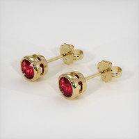2.05 Ct.Tw. Ruby Earrings, 18K Yellow Gold 2