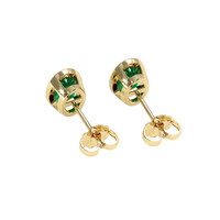 1.40 Ct.Tw. Emerald Earrings, 18K Yellow Gold 4