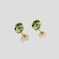 <span>1.45</span> <span class="tooltip-light">Ct.Tw.<span class="tooltiptext">Total Carat Weight</span></span> Emerald Earrings, 18K Yellow Gold 4