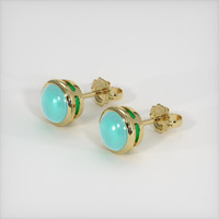 <span>1.00</span>&nbsp;<span class="tooltip-light">Ct.Tw.<span class="tooltiptext">Total Carat Weight</span></span> Gemstone Earrings, 18K Yellow Gold 2