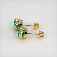 <span>1.43</span>&nbsp;<span class="tooltip-light">Ct.Tw.<span class="tooltiptext">Total Carat Weight</span></span> Emerald Earrings, 18K Yellow Gold 3