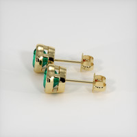 2.73 Ct.Tw. Emerald Earrings, 18K Yellow Gold 3