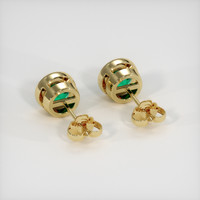 <span>1.43</span>&nbsp;<span class="tooltip-light">Ct.Tw.<span class="tooltiptext">Total Carat Weight</span></span> Emerald Earrings, 18K Yellow Gold 4