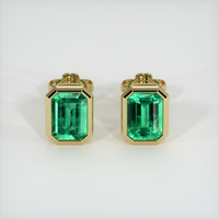 1.66 Ct.Tw. Emerald Earrings, 18K Yellow Gold 1