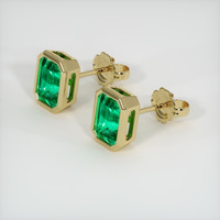 1.66 Ct.Tw. Emerald Earrings, 18K Yellow Gold 2