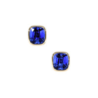 2.89 Ct.Tw. Blue Sapphire Earrings, 18K Yellow Gold 1
