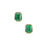 1.83 Ct.Tw. Emerald Earrings, 18K Yellow Gold 1