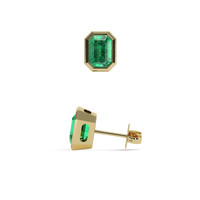 1.83 Ct.Tw. Emerald Earrings, 18K Yellow Gold 2