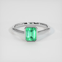 1.21 Ct. Emerald Ring, Platinum 950 1