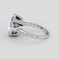 4.26 Ct. Purple Rose Quartz Ring, Platinum 950 4