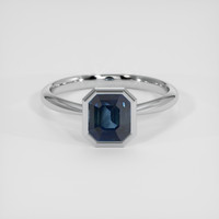 2.12 Ct. Blue Sapphire Ring, Platinum 950 1