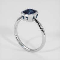 2.12 Ct. Blue Sapphire Ring, Platinum 950 2