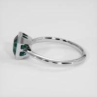 1.97 Ct. Bluish Green Sapphire Ring, Platinum 950 4