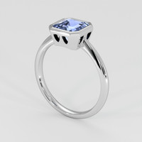 2.11 Ct. Blue Sapphire Ring, Platinum 950 2