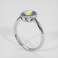 1.85 Ct. Bi Color Sapphire Ring, Platinum 950 2
