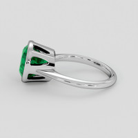4.36 Ct. Emerald Ring, Platinum 950 4