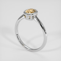 1.06 Ct. Peach Sapphire Ring, Platinum 950 2