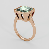 4.76 Ct. Green Prasiolite Ring, 14K Rose Gold 2