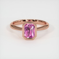 0.86 Ct. Sapphire Ring, 14K Rose Gold 1