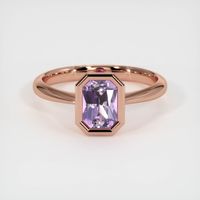 1.04 Ct. Pinkish Purple Sapphire Ring, 14K Rose Gold 1