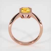 1.03 Ct. Orangish Yellow Sapphire Ring, 14K Rose Gold 3