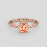 0.86 Ct. Padparadscha Sapphire Ring, 18K Rose Gold 1