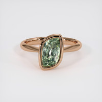 1.76 Ct. Green Sapphire Ring, 18K Rose Gold 1
