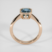 1.62 Ct. Greenish Blue Sapphire Ring, 18K Rose Gold 3