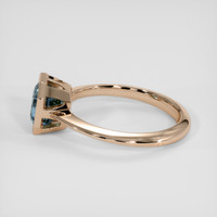 1.62 Ct. Greenish Blue Sapphire Ring, 18K Rose Gold 4