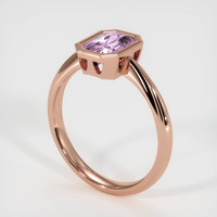 1.04 Ct. Pinkish Purple Sapphire Ring, 18K Rose Gold 2