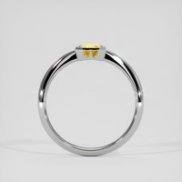 1.22 Ct. Orangish Yellow Sapphire Ring, Silver 3