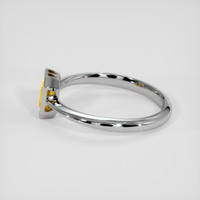 1.22 Ct. Orangish Yellow Sapphire Ring, Silver 4