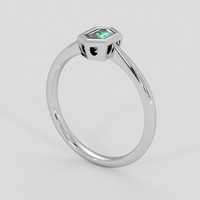 0.43 Ct. Bluish Green Sapphire Ring, Silver 2