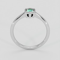 0.43 Ct. Bluish Green Sapphire Ring, Silver 3