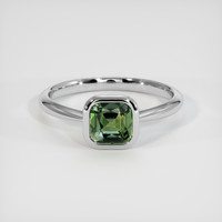 1.50 Ct. Green Sapphire Ring, 10K White Gold 1