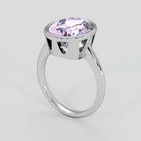 4.26 Ct. Purple Rose Quartz Ring, 14K White Gold 2
