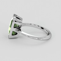 3.25 Ct. Green Sapphire Ring, 14K White Gold 4