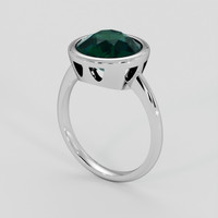 5.06 Ct. Bluish Green Sapphire Ring, 14K White Gold 2