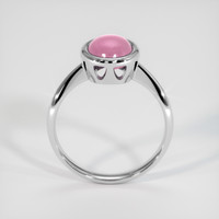 2.88 Ct. Reddish Pink Sapphire Ring, 14K White Gold 3