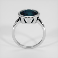 5.03 Ct. Bluish Green Sapphire Ring, 14K White Gold 3