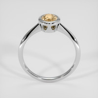 1.06 Ct. Peach Sapphire Ring, 14K White Gold 3
