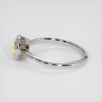 1.06 Ct. Peach Sapphire Ring, 14K White Gold 4