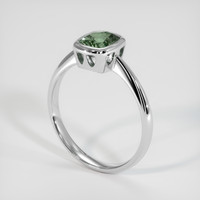 0.99 Ct. Green Sapphire Ring, 14K White Gold 2