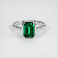 1.59 Ct. Emerald Ring, 18K White Gold 1