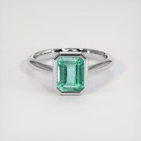 2.07 Ct. Emerald Ring, 18K White Gold 1
