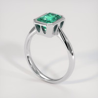 2.07 Ct. Emerald Ring, 18K White Gold 2