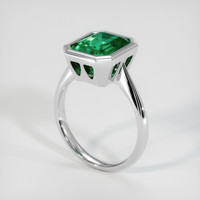 4.00 Ct. Emerald Ring, 18K White Gold 2