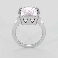 7.11 Ct. Purplish Pink Rose Quartz Ring, 18K White Gold 3