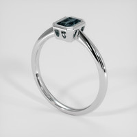 0.76 Ct. Gemstone Ring, 18K White Gold 2